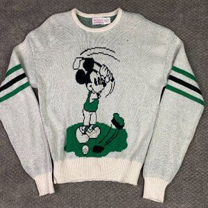 Vintage Cliff Engle Mickey Mouse Disney Knit Sweater Adult Large
